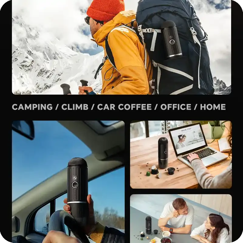 قهوه ساز دوگانه قابل حمل کمپینگ اینفلاکس ME2218-Portable Espresso Maker